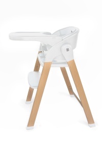 Scaun inalt pentru copii babyGO Levels, alb, design scandinav, 6 luni - 110 kg - Img 4