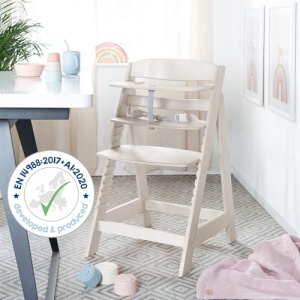 Scaun inalt pentru copii Babyhochstuhl Sit Up Flex, reglabil, din lemn, 6 luni - 70 kg, culoare Stone Washed - Img 13