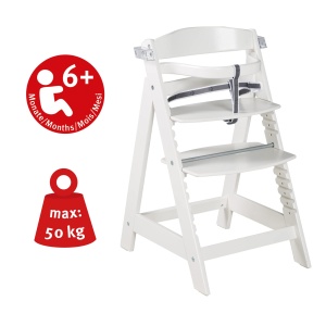 Scaun inalt pentru copii roba Sit Up Click Fun, alb, din lemn, cu suport detasabil - Img 3