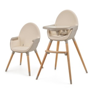 Scaun multifunctional copii Kinderkraft FINI2 2 in 1 lemn de fag bej