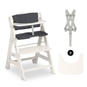 Scaun multifunctional Hauck Beta White lemn de fag ajustabil pana la 90 kg