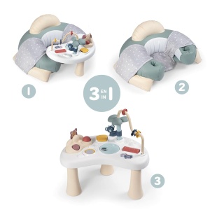 Scaun pentru bebelusi Smoby Little Smoby cu masa de activitati, pe baza de aer, 66 x 70 x 46 cm - Img 3