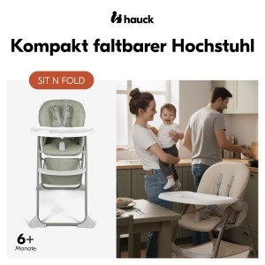 Scaun pentru copii hauck Sit N Fold, pliabil, cu tavita XL, 5 puncte de siguranta - Img 2