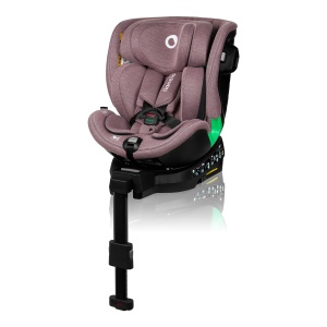 Scaun pentru copil pivotant LIONELO HARMONY I-SIZE 360deg pentru copii de la 40-150 cm, montare cu ISOFIX + stabilizare picior, reglare tetiera si spatar, insertie de reducere Dri-Seat