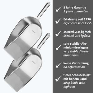 Scoop pentru alimente Westmark Hygia, 2580 ml, aluminiu, ergonomic - Img 2