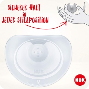 Scuturi pentru sfarcuri NUK | Sfarcuri pentru alaptare | Protejeaza impotriva mameloanelor dureroase | silicon subtire | Marimea M (20mm) | inclusiv cutie de protectie | 2 bucati - Img 4
