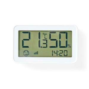 Senzor de clima Nedis Zigbee 3.0, alimentare cu baterii, masurare temperatura si umiditate, alb - Img 4