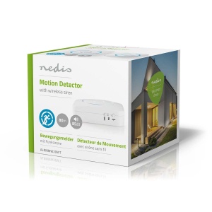 Senzor de miscare Nedis cu alarma - 85 dB, raza de detectie 6 m, albalbastru, 2 buc - Img 2