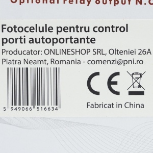 Senzor fotoelectric PNI CEL130, 12V-24V ACDC, pentru porti automate - Img 6