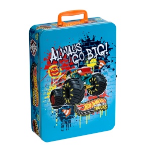 Sertar metalic pentru masini Hot Wheels - Theo Klein 2557, capacitate 8 masini, cu maner