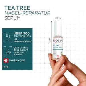 Serum de reparare unghii PODERM Tea Tree 6 ml - 4-in-1, formula naturala - Img 6