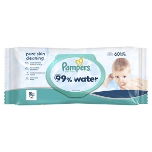 Servetele umede Pampers, 60 bucati, 99 apa, fara alcool si parfum