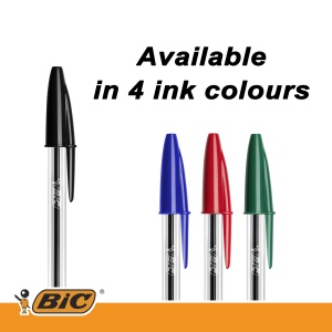Set 100 Pixuri BIC Cristal Original, Culoare Negru, Strichstarke 0,4 mm - Img 4