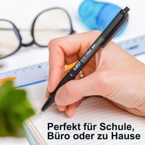 Set 12 Pixuri BIC Soft Feel Clic Grip, Negru, Strichstarke 1 mm - Img 6