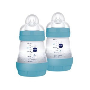 Set 2 Biberoane Anti-Colici MAM Easy Start, 160 ml, Silikon SkinSoft, Albastru - Img 2