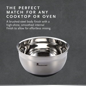 Set 2 Boluri de Amestec Bergner Q3045, Inox, cu Capac, 20cm si 24cm - Img 3