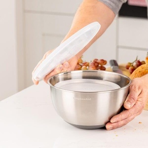 Set 2 Boluri de Mixare KitchenAid din Otel Inoxidabil, 1.4L si 2.8L, cu Capac - Img 4