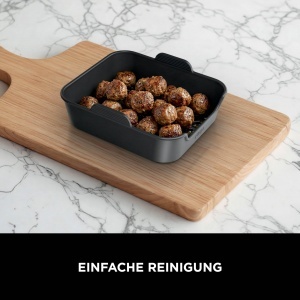 Set 2 Boluri Rectangulare din Silicon, Negru, Compatibile cu Friteuze cu Aer Cald Ninja SL400SL451 - Img 5
