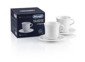 Set 2 Cani Cappuccino DeLonghi DLSC309, Ceramica, 270 ml, Alb