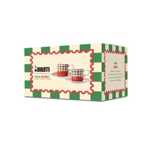 Set 2 Cesti Espresso Bialetti Tricolore, Porcelain, 90 ml - Img 2