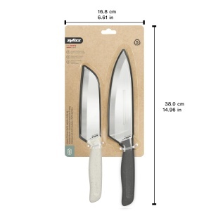 Set 2 Cutite Zyliss Classic - Cutit Chef si Santoku, Inox, Ergonomic - Img 3
