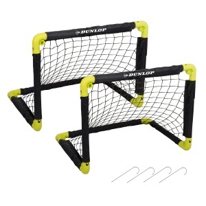 Set 2 Porti de Fotbal Faltabile Dunlop 50 x 44 x 44 cm, NegruGalben