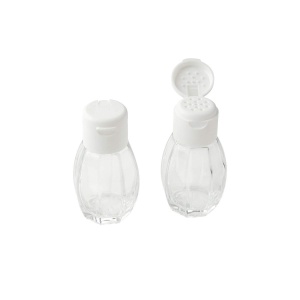 Set 2 recipiente pentru sare si piper Fackelmann, sticla, 40 ml, 8 cm, alb - Img 2