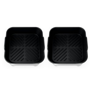 Set 2 Silikonschale pentru Friteuza cu Aer Cald Ninja SL300, Hitzebestendig 240C, Negru - Img 2
