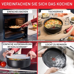 Set 20 piese Tefal Ingenio Easy On, antiaderent, cu maner detasabil, design compact - Img 4