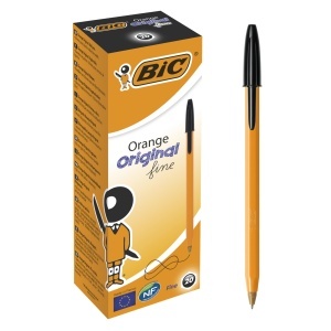 Set 20 Pixuri BIC Orange Fine, Negru, Strichstarke 0,35 mm