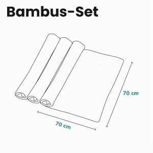 Set 3 Bete Mull pentru Bebei Lionelo Bamboo, 70x70 cm, 100 Bambus - Img 7
