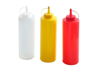 Set 3 sticle dozatoare Hendi Easy Squeeze 700ml transparente capac din polipropilena - Img 3