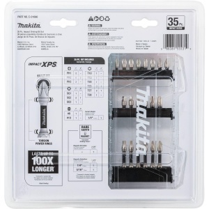Set 35 piese burghie cu impact Makita E-01666, otel de inalta rezistenta - Img 5