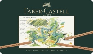 Set 36 Creioane Pastel Faber-Castell Pitt Pastell in Metalletui, Rezistenta la Lumina - Img 2