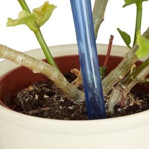 Set 4 Globuri Udat Planta Relaxdays, Culoare Albastra, 8 cm, pentru Flori - Img 2
