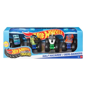 Set 4 Masini Monster Truck Hot Wheels 164 cu Roti Mari si Design Atractiv - Img 6