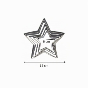 Set 5 forme de taiat in forma de stea Zenker, otel inoxidabil, 6-12 cm - Img 3