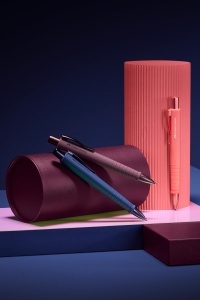 Set 5 Pixuri Faber-Castell Poly Ball Urban Bordeaux, Tinta Albastra, Ergonomice - Img 3