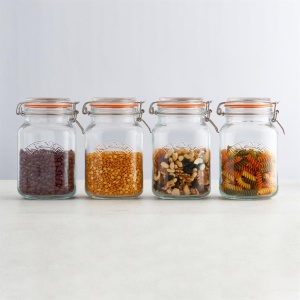 Set 6 Borcane pentru Condimente Kilner, 70 ml, Cu Capac din Inox, Suport din Lemn - Img 9