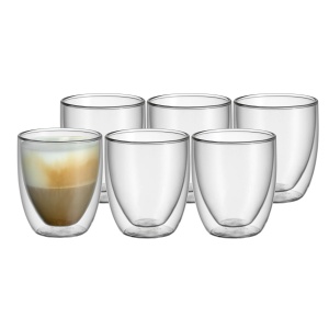 Set 6 Cesti Cafea WMF Kult, Borosilikat, 250ml, Termoizolante