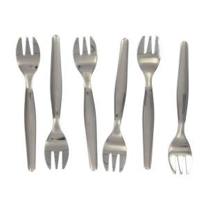 Set 6 Furculite pentru Stridii Fackelmann, Inox, 12.5 cm