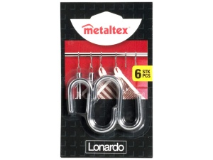 Set 6 Huse S-Hook Metaltex Lonardo, Verchromat, Accesorii Relingsystem - Img 4