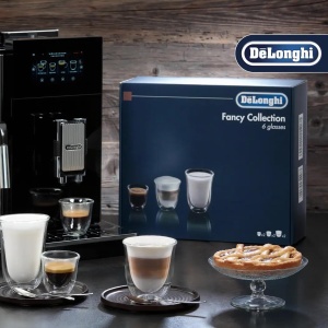 Set 6 Termoglasuri DeLonghi DLSC302, Borosilikat, 1 litru, Transparent - Img 4