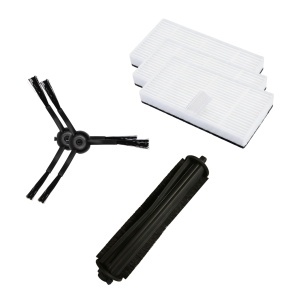 Set accesorii aspirator robot Cecotec Conga X100, perie anti-incurcare, 2 perii laterale, 3 filtre