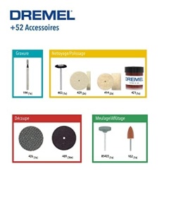 Set accesorii Dremel 687 pentru multifunctional, 14 piese, cutie depozitare - Img 2