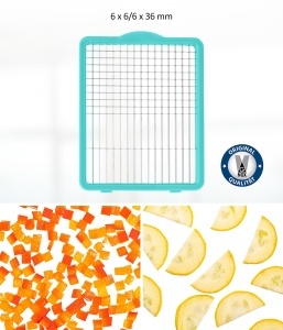 Set accesorii Genius Nicer Dicer Chef Professional 5 piese turcoaz cu lame protejate - Img 7