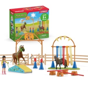Set Agilitate pentru Ponei Schleich Farm World 48 Piese cu Figurina - Img 1