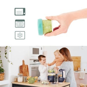 Set Babymoov Babybols 4x220ml 4x100ml Containere din Sticla pentru Pastrare si Congelare - Img 4