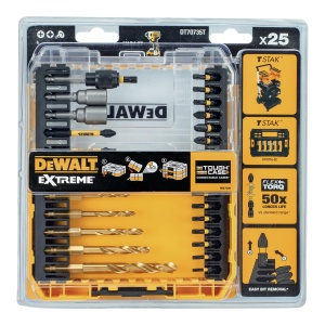 Set burghie si biti DEWALT 25 piese HSS-G NegruGalben - Img 2