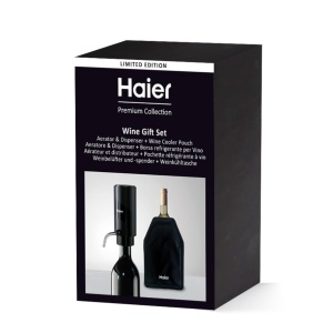 Set cadou Haier pentru vin, editie limitata, electric, 2-in-1, cu racitor